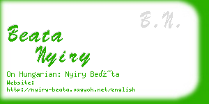 beata nyiry business card